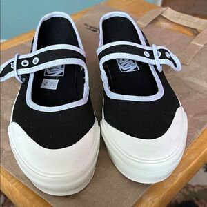 Vans Kids Black and White Sneakers